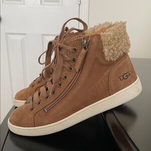 UGG Tan Shearling Lined Sneakers